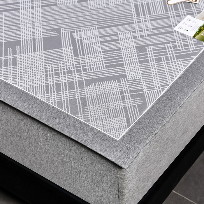 91家纺网 家纺一手货源 找家纺 小牛席业 2026新款清凉冰丝席凉席席子系列-简单生活 简单生活-灰色