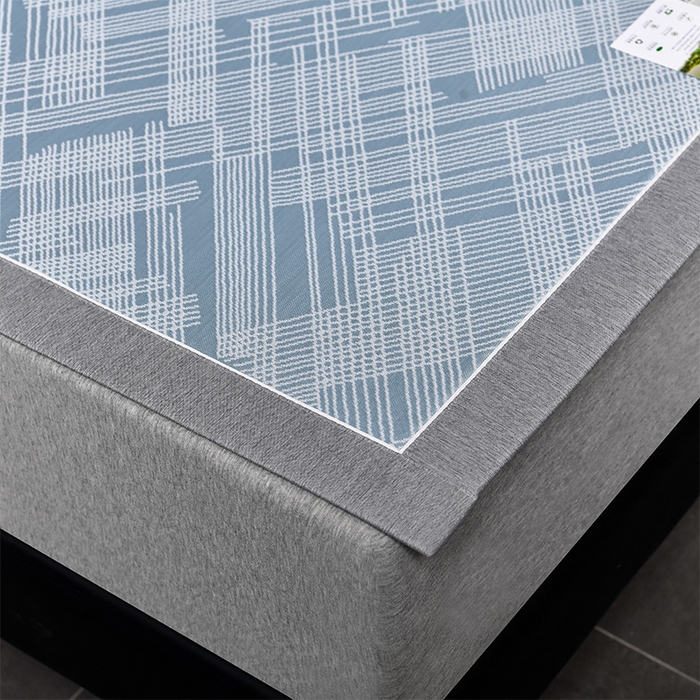 91家纺网 家纺一手货源 找家纺 小牛席业 2026新款清凉冰丝席凉席席子系列-简单生活 简单生活-蓝色