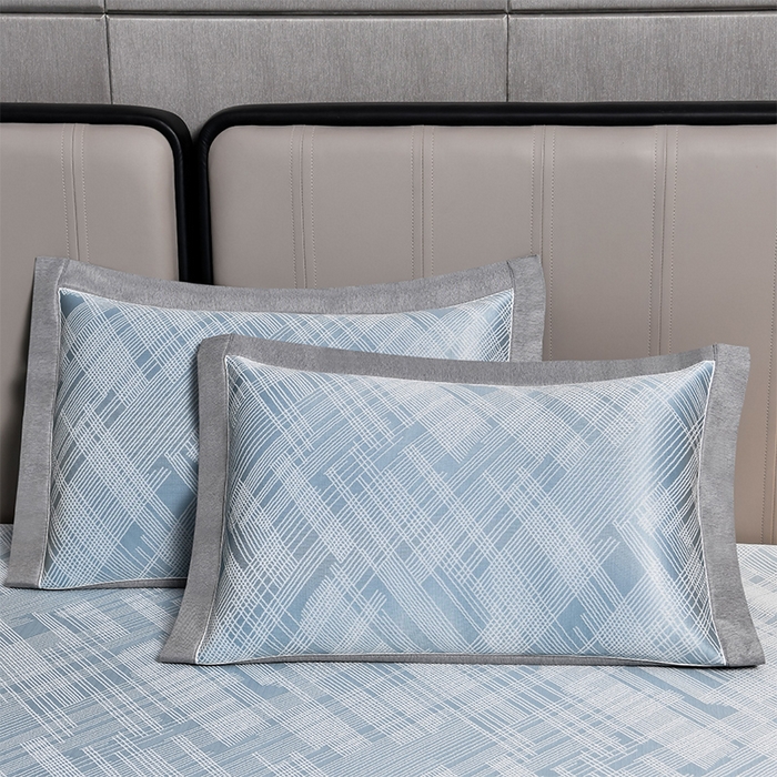 91家纺网 家纺一手货源 找家纺 小牛席业 2026新款清凉冰丝席凉席席子系列-简单生活 简单生活-蓝色