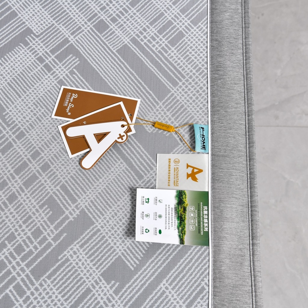 91家纺网 家纺一手货源 找家纺 小牛席业 2026新款清凉冰丝席凉席席子系列（床笠款）-简单生活 简单生活-灰色