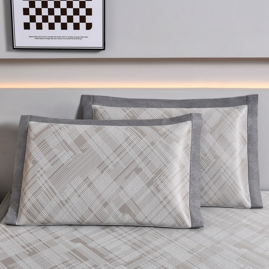 91家纺网 家纺一手货源 找家纺 小牛席业 2026新款清凉冰丝席凉席席子系列（床笠款）-简单生活 简单生活-香槟