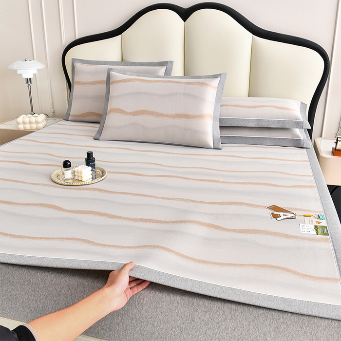 小牛席业 2026春夏新款锦绣凉感冰丝席空调席系列 锦绣冰丝-香槟