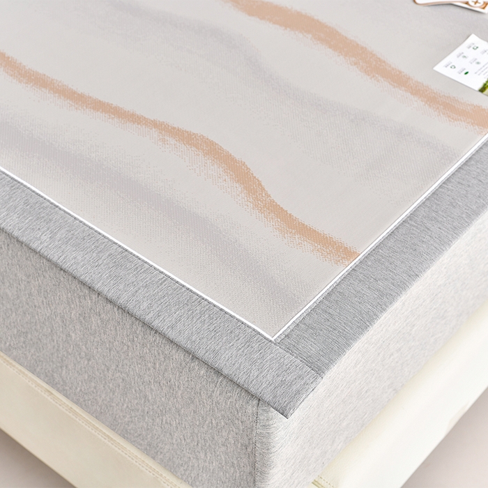 91家纺网 家纺一手货源 找家纺 小牛席业 2026春夏新款锦绣凉感冰丝席空调席系列 锦绣冰丝-香槟