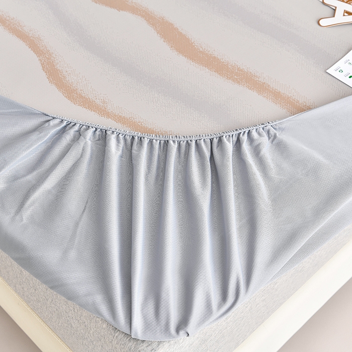 91家纺网 家纺一手货源 找家纺 小牛席业 2026春夏新款锦绣凉感冰丝席空调席系列（床笠款） 锦绣冰丝（床笠款）-香槟