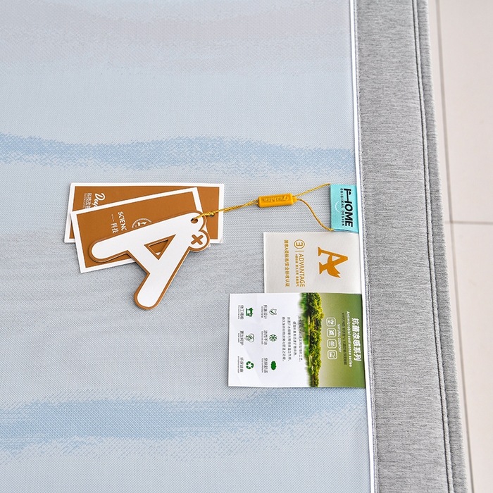 91家纺网 家纺一手货源 找家纺 小牛席业 2026春夏新款锦绣凉感冰丝席空调席系列（床笠款） 锦绣冰丝（床笠款）-蓝色