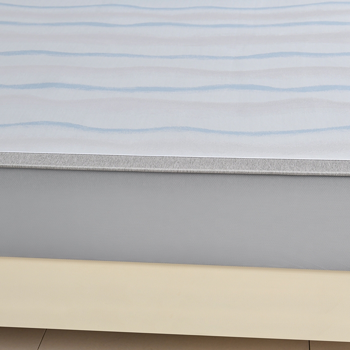 91家纺网 家纺一手货源 找家纺 小牛席业 2026春夏新款锦绣凉感冰丝席空调席系列（床笠款） 锦绣冰丝（床笠款）-蓝色