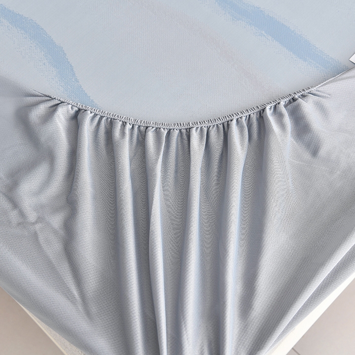 91家纺网 家纺一手货源 找家纺 小牛席业 2026春夏新款锦绣凉感冰丝席空调席系列（床笠款） 锦绣冰丝（床笠款）-蓝色