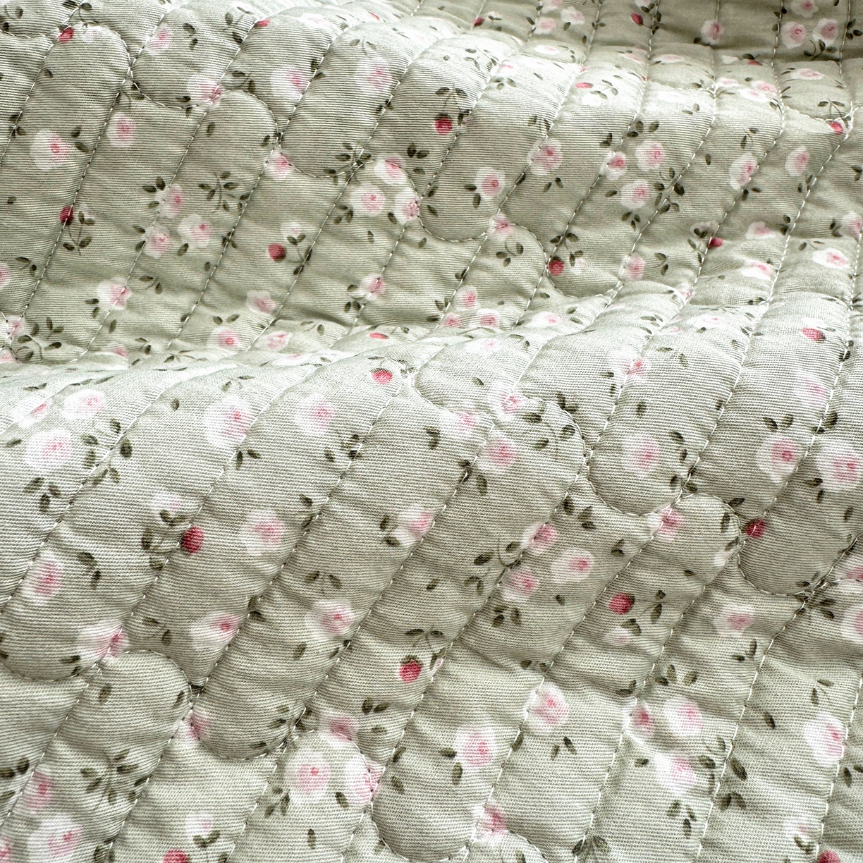 91家纺网 家纺一手货源 找家纺 美优兰 2026新款双面全棉高温砂洗床盖三件套 夕颜绿