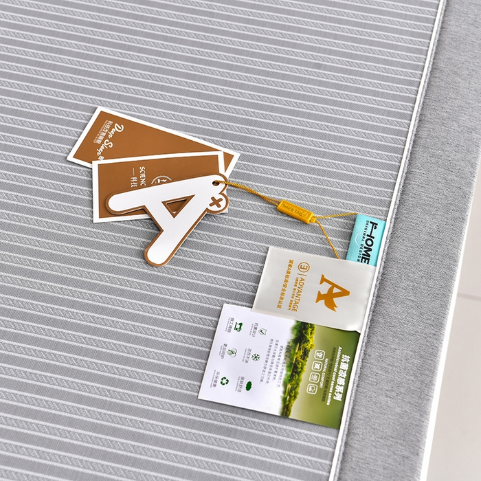 91家纺网 家纺一手货源 找家纺 小牛席业 2026新款经典条纹熊猫凉感冰丝席凉席席子 系列 灰色