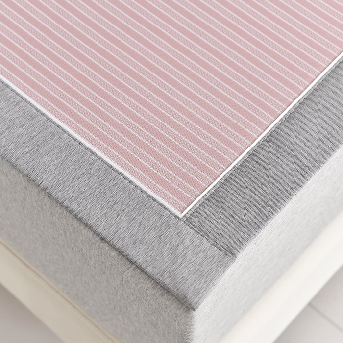 91家纺网 家纺一手货源 找家纺 小牛席业 2026新款经典条纹熊猫凉感冰丝席凉席席子 系列 粉色