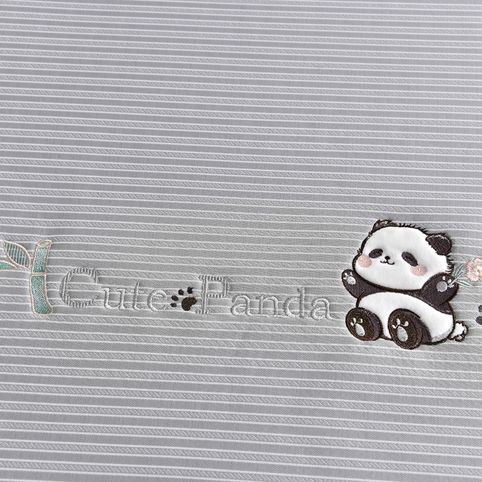 91家纺网 家纺一手货源 找家纺 小牛席业 2026新款经典条纹熊猫凉感冰丝席凉席席子 系列 灰色