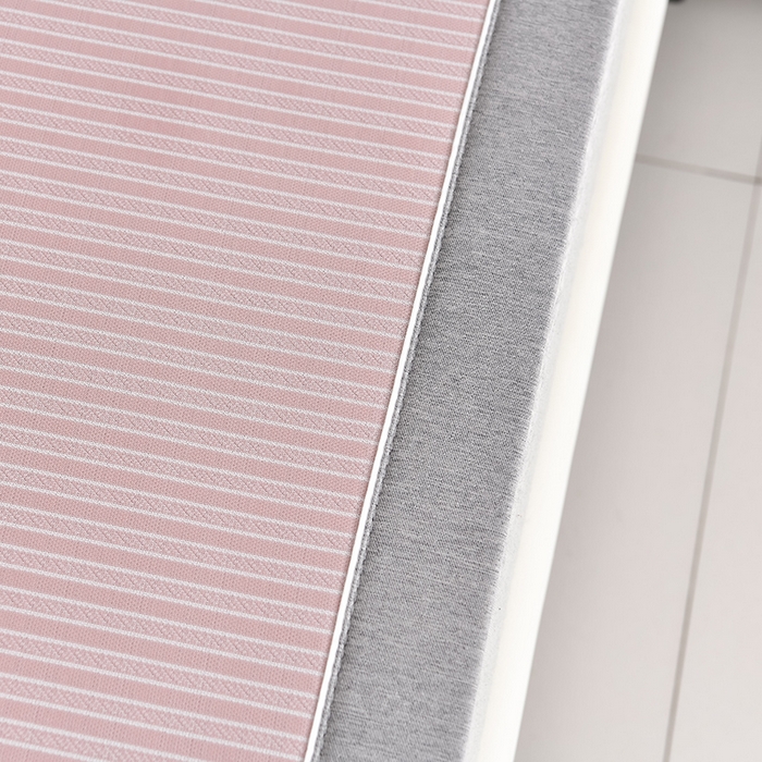 91家纺网 家纺一手货源 找家纺 小牛席业 2026新款经典条纹熊猫凉感冰丝席凉席席子 系列 粉色