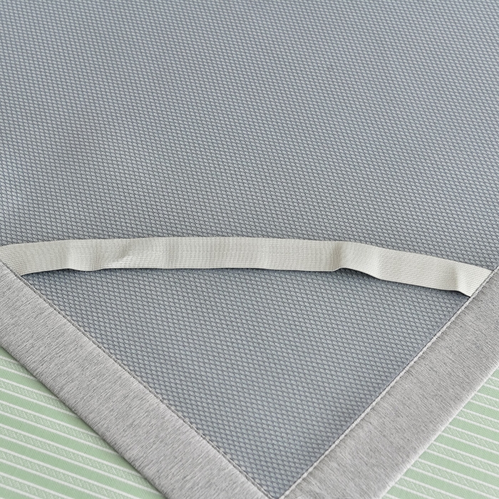 91家纺网 家纺一手货源 找家纺 小牛席业 2026新款经典条纹熊猫凉感冰丝席凉席席子 系列 绿色