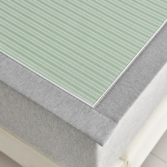 91家纺网 家纺一手货源 找家纺 小牛席业 2026新款经典条纹熊猫凉感冰丝席凉席席子 系列 绿色