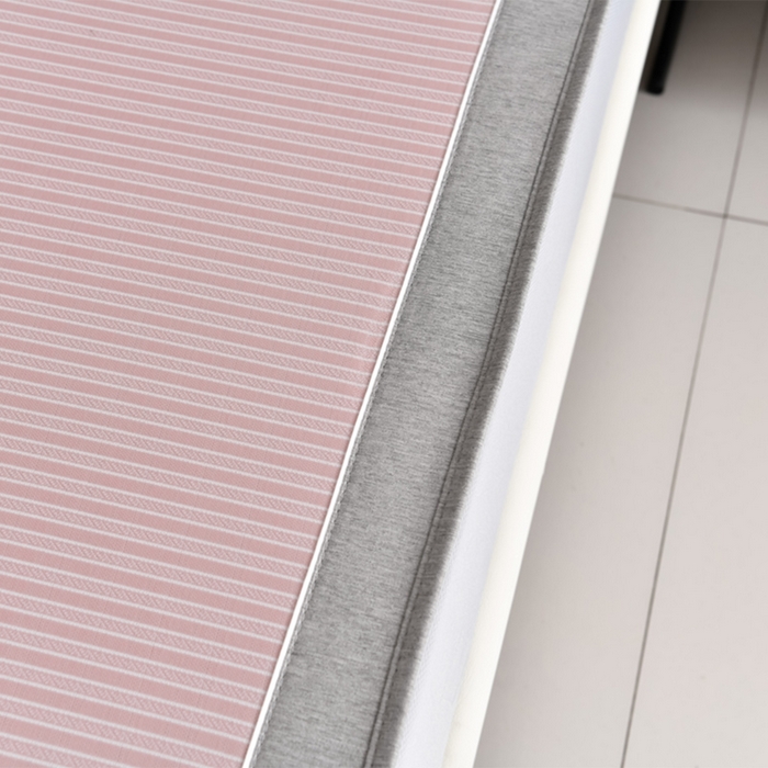 91家纺网 家纺一手货源 找家纺 小牛席业 2026新款PE经典条纹-熊猫冰丝席（床笠款） 粉色