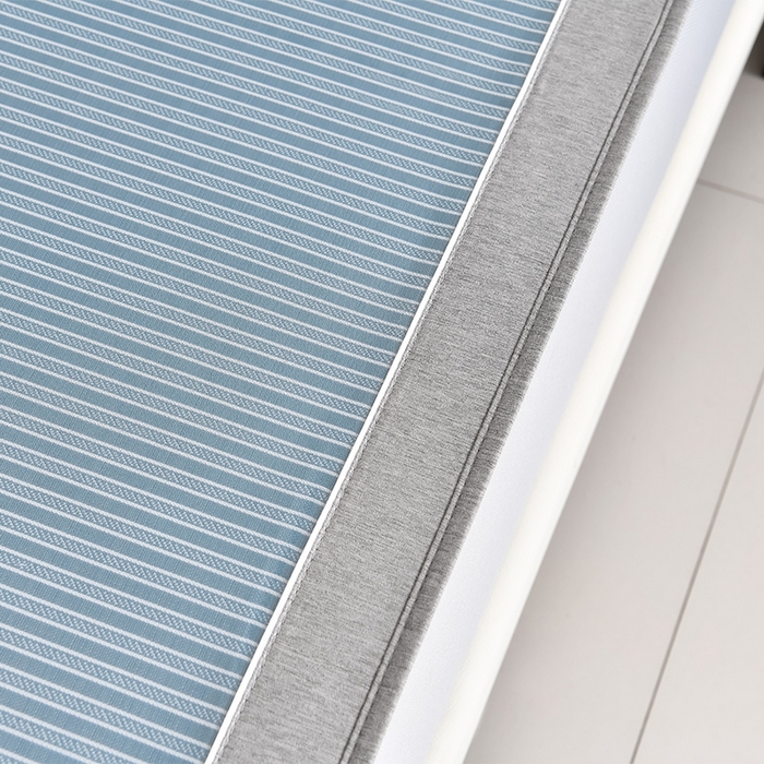 91家纺网 家纺一手货源 找家纺 小牛席业 2026新款PE经典条纹-熊猫冰丝席（床笠款） 蓝色