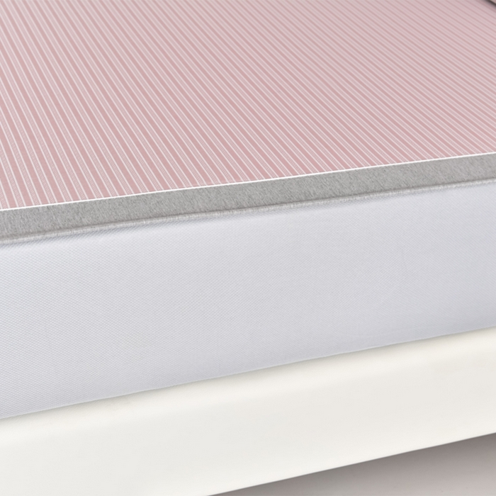 91家纺网 家纺一手货源 找家纺 小牛席业 2026新款PE经典条纹-熊猫冰丝席（床笠款） 粉色