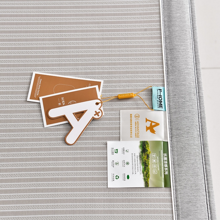 91家纺网 家纺一手货源 找家纺 小牛席业 2026新款PE经典条纹-熊猫冰丝席（床笠款） 香槟