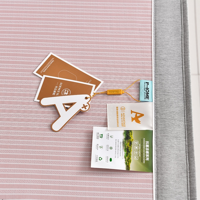 91家纺网 家纺一手货源 找家纺 小牛席业 2026新款PE经典条纹-熊猫冰丝席（床笠款） 粉色