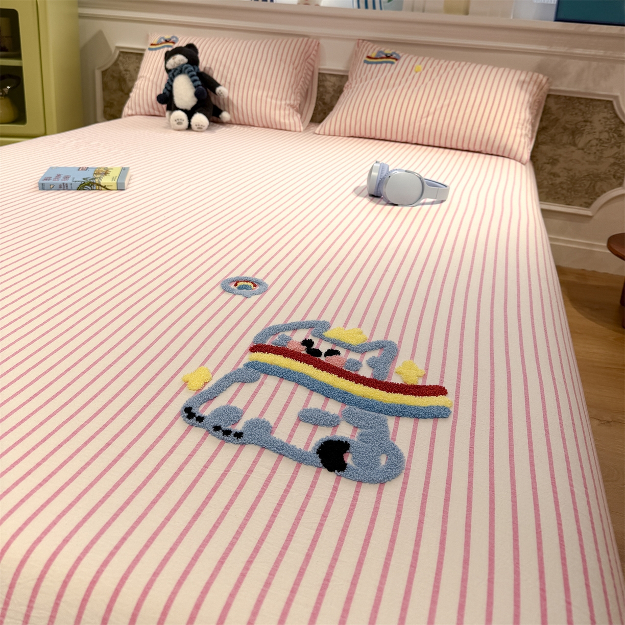 91家纺网 家纺一手货源 找家纺 （总）珺柔家纺 2026新款色织全棉水洗棉毛巾绣床笠