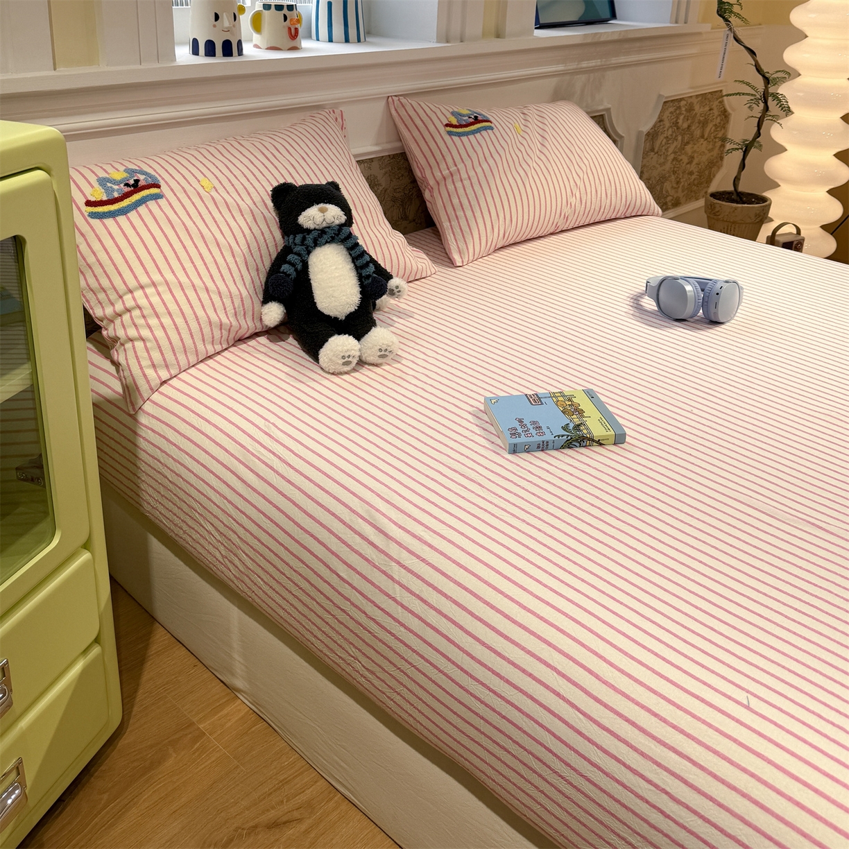 91家纺网 家纺一手货源 找家纺 （总）珺柔家纺 2026新款色织全棉水洗棉毛巾绣床笠