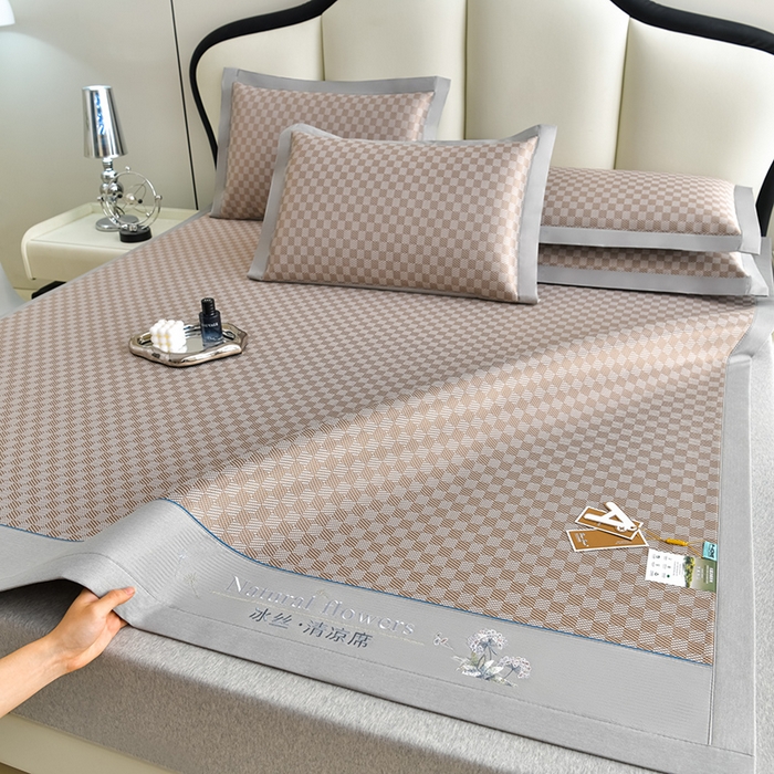 91家纺网 家纺一手货源 找家纺 （总）小牛席业 2026新款棋盘格-冰丝清凉席凉席席子系列