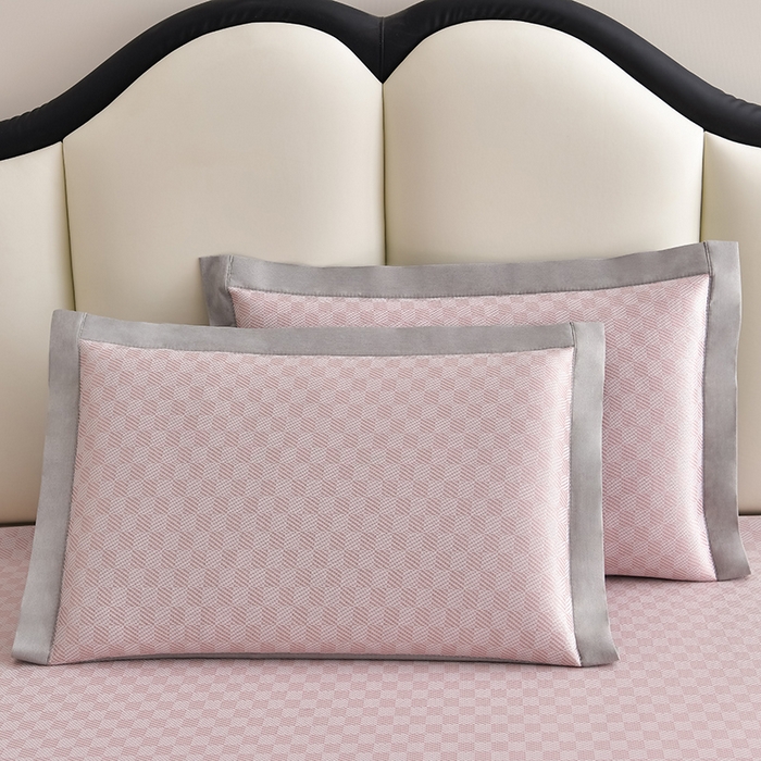 91家纺网 家纺一手货源 找家纺 小牛席业 2026新款棋盘格-冰丝清凉席凉席席子系列 棋盘格-冰丝清凉席（粉色）