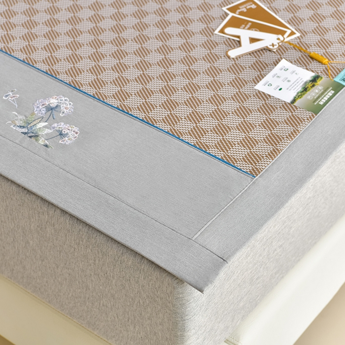 91家纺网 家纺一手货源 找家纺 小牛席业 2026新款棋盘格-冰丝清凉席凉席席子系列 棋盘格-冰丝清凉席（咖色）