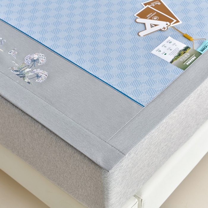 91家纺网 家纺一手货源 找家纺 小牛席业 2026新款棋盘格-冰丝清凉席凉席席子系列 棋盘格-冰丝清凉席（浅蓝）