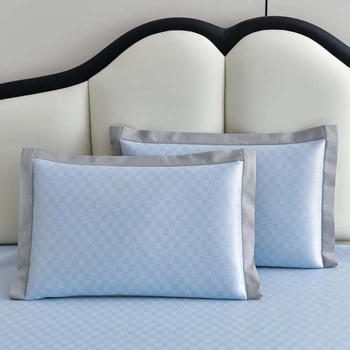 91家纺网 家纺一手货源 找家纺 小牛席业 2026新款棋盘格-冰丝清凉席凉席席子系列 棋盘格-冰丝清凉席（浅蓝）