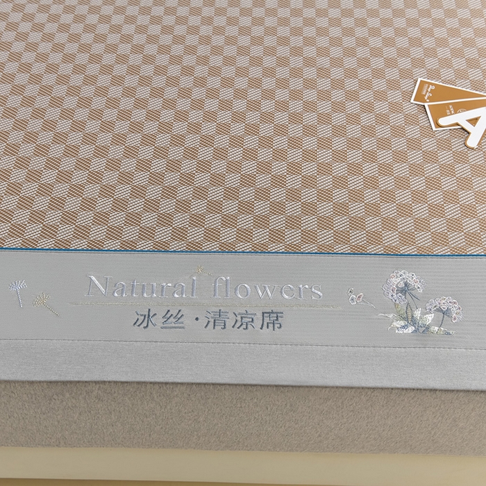 91家纺网 家纺一手货源 找家纺 小牛席业 2026新款棋盘格-冰丝清凉席凉席席子系列 棋盘格-冰丝清凉席（咖色）