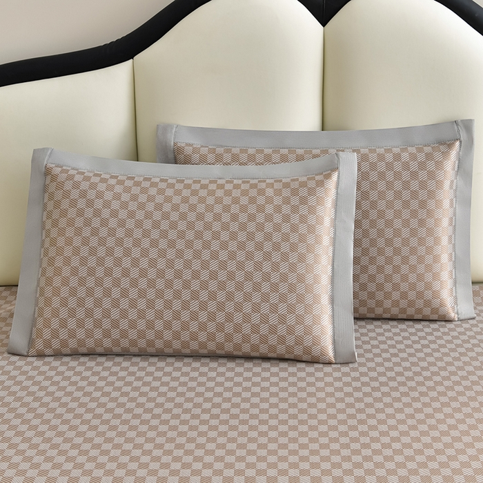 91家纺网 家纺一手货源 找家纺 小牛席业 2026新款棋盘格-冰丝清凉席凉席席子系列 棋盘格-冰丝清凉席（咖色）