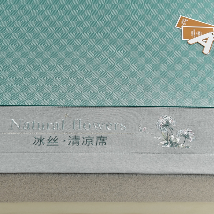 91家纺网 家纺一手货源 找家纺 小牛席业 2026新款棋盘格-冰丝清凉席凉席席子系列 棋盘格-冰丝清凉席（绿色）