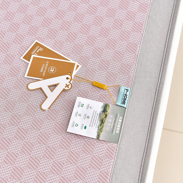 91家纺网 家纺一手货源 找家纺 小牛席业 2026新款棋盘格-冰丝清凉席 凉席席子系列（床笠款） 粉色