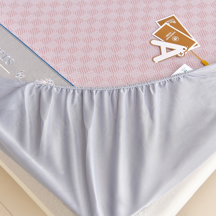 91家纺网 家纺一手货源 找家纺 小牛席业 2026新款棋盘格-冰丝清凉席 凉席席子系列（床笠款） 粉色