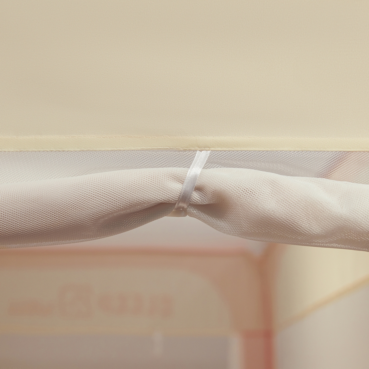 91家纺网 家纺一手货源 找家纺 艺利轩蚊帐 2026新款围栏级防摔U型三开门蚊帐 樱花粉