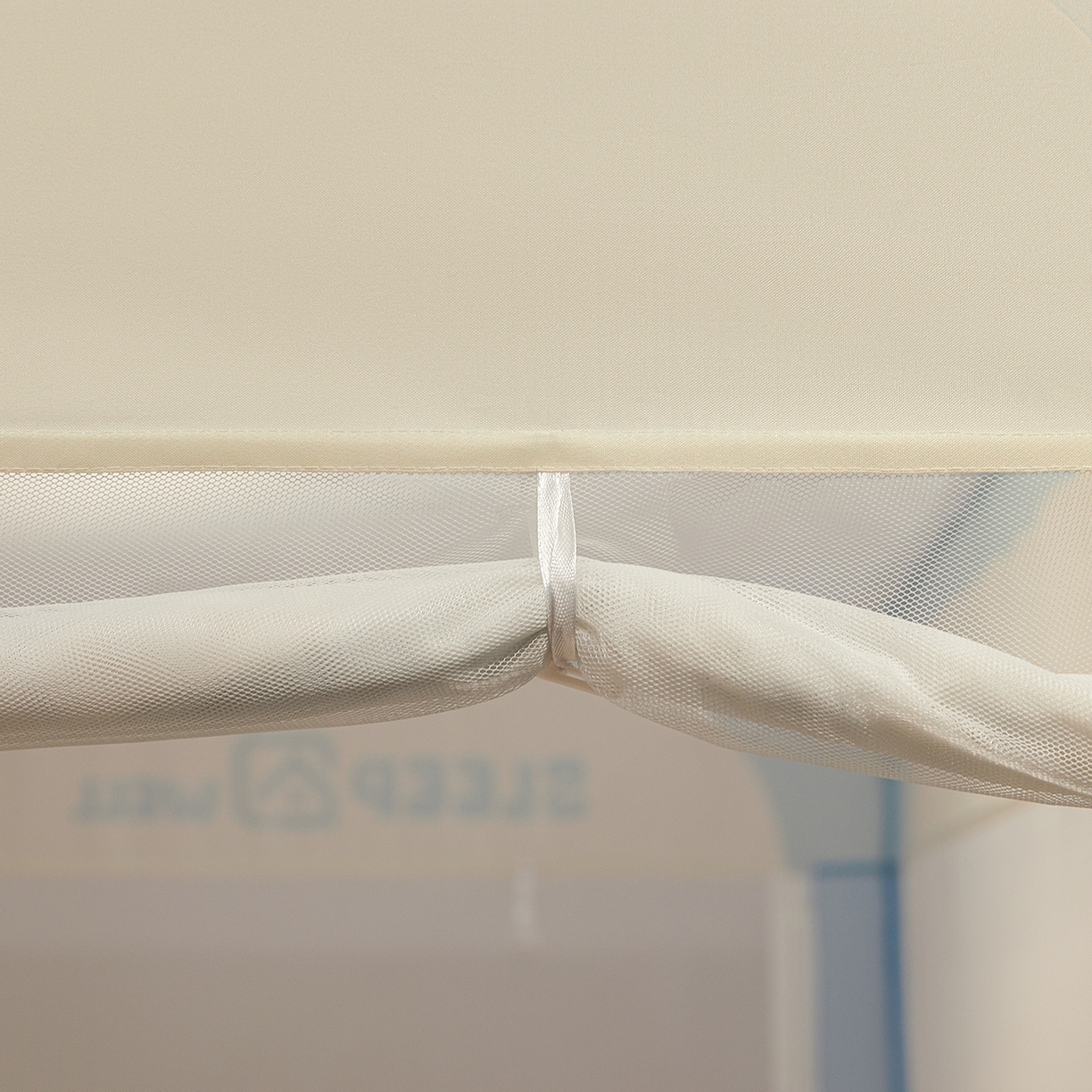 91家纺网 家纺一手货源 找家纺 艺利轩蚊帐 2026新款围栏级防摔U型三开门蚊帐 baby蓝