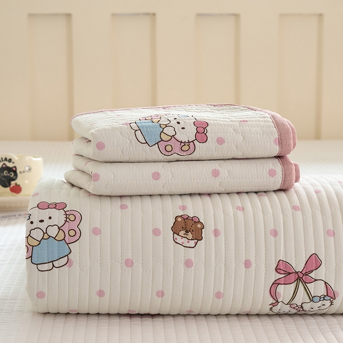 91家纺网 家纺一手货源 找家纺 （总）卢赛尔 2026新款木棉床盖三件套四件套软床垫-四季款