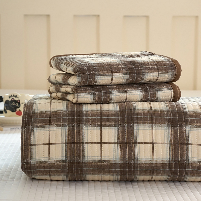 91家纺网 家纺一手货源 找家纺 （总）卢赛尔 2026新款木棉床盖三件套四件套软床垫-四季款