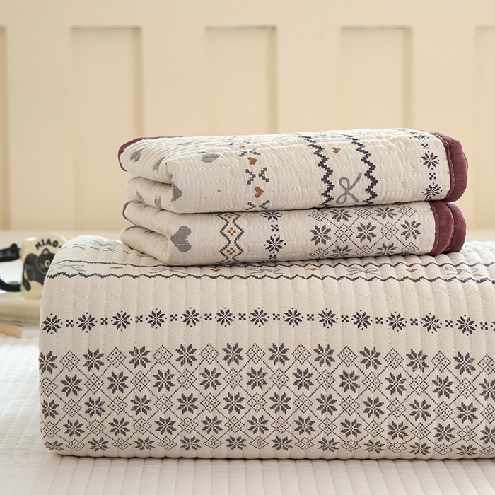 卢赛尔 2026新款木棉床盖三件套四件套软床垫-四季款 波西米亚