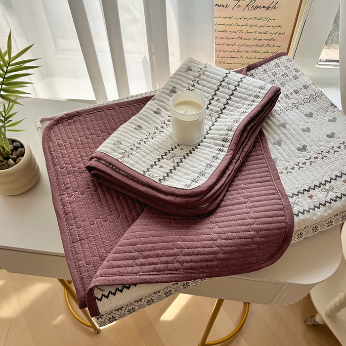 91家纺网 家纺一手货源 找家纺 卢赛尔 2026新款木棉床盖三件套四件套软床垫-四季款 波西米亚