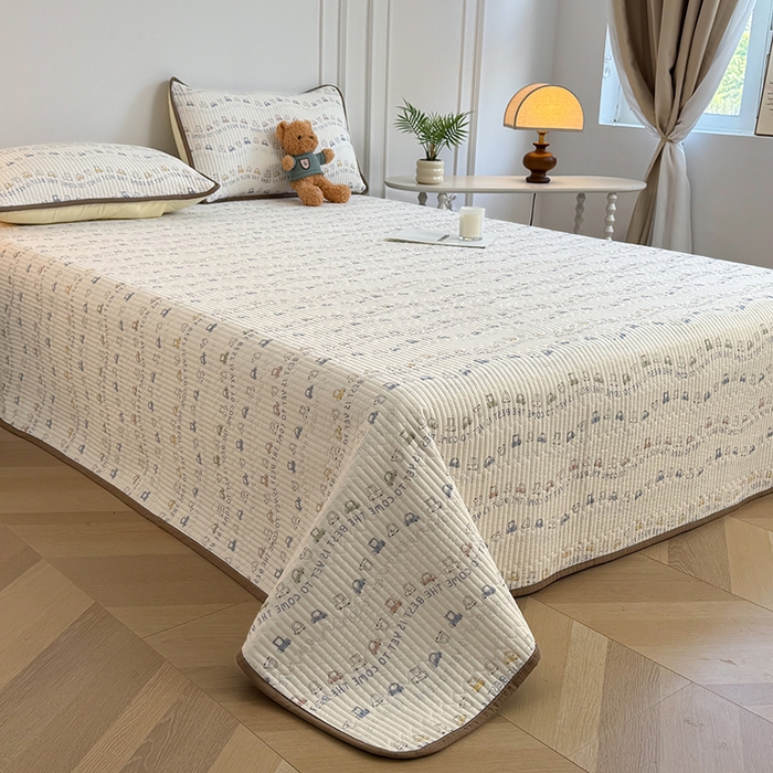 91家纺网 家纺一手货源 找家纺 卢赛尔 2026新款木棉床盖三件套四件套软床垫-四季款 汽车总动员