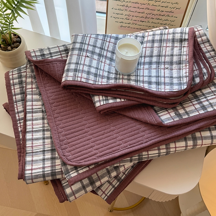 91家纺网 家纺一手货源 找家纺 卢赛尔 2026新款木棉床盖三件套四件套软床垫-四季款 布丁