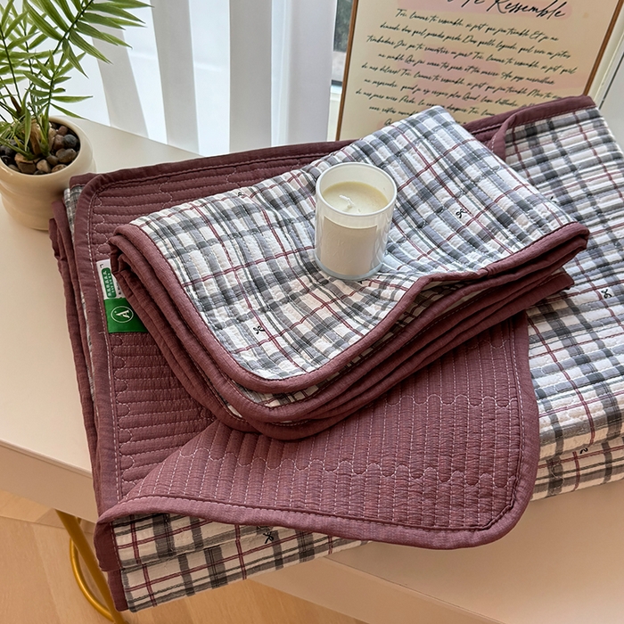 91家纺网 家纺一手货源 找家纺 卢赛尔 2026新款木棉床盖三件套四件套软床垫-四季款 布丁