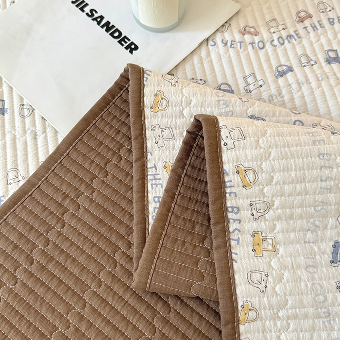 91家纺网 家纺一手货源 找家纺 卢赛尔 2026新款木棉床盖三件套四件套软床垫-四季款 汽车总动员