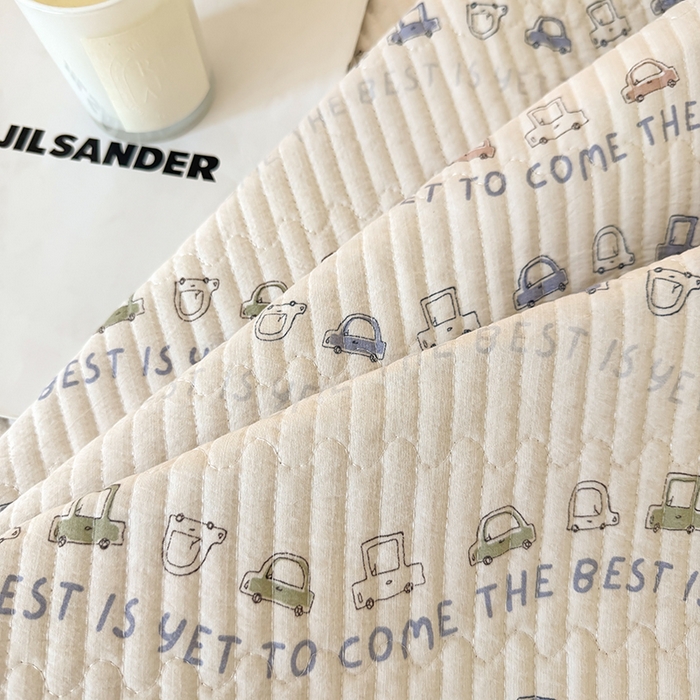 91家纺网 家纺一手货源 找家纺 卢赛尔 2026新款木棉床盖三件套四件套软床垫-四季款 汽车总动员