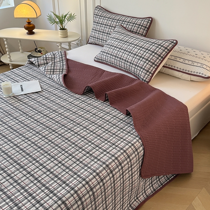 91家纺网 家纺一手货源 找家纺 卢赛尔 2026新款木棉床盖三件套四件套软床垫-四季款 布丁