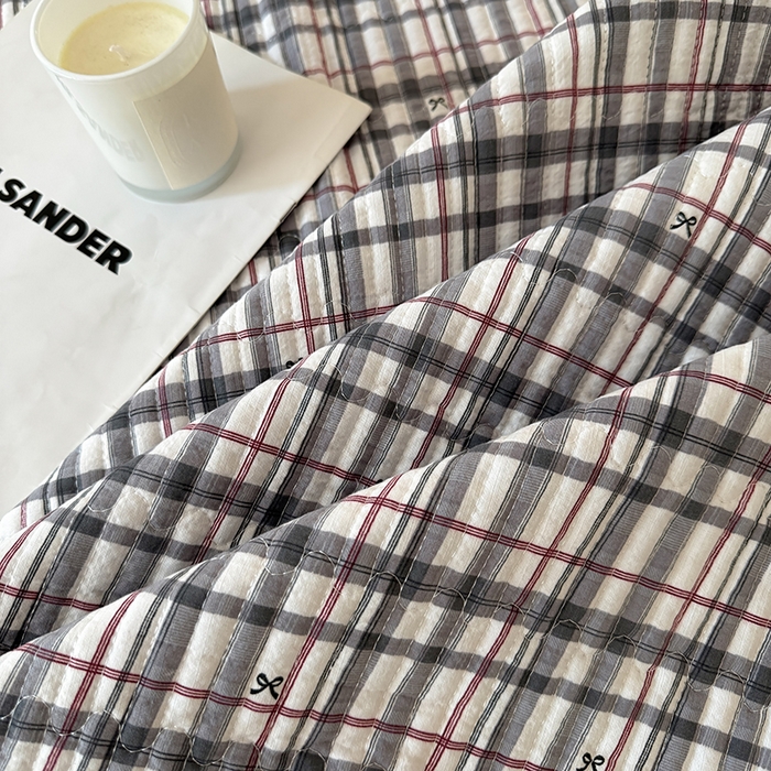 91家纺网 家纺一手货源 找家纺 卢赛尔 2026新款木棉床盖三件套四件套软床垫-四季款 布丁