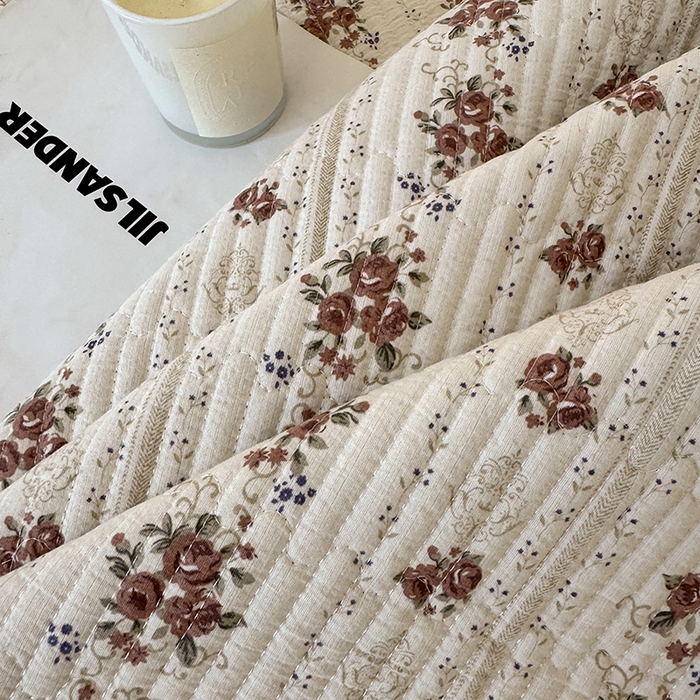 91家纺网 家纺一手货源 找家纺 卢赛尔 2026新款木棉床盖三件套四件套软床垫-四季款 茉莉