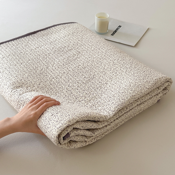 91家纺网 家纺一手货源 找家纺 卢赛尔 2026新款木棉床盖三件套四件套软床垫-四季款 小野